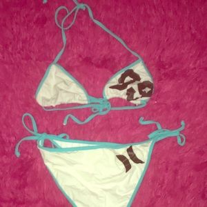 Hurley blue and white bikini 👙